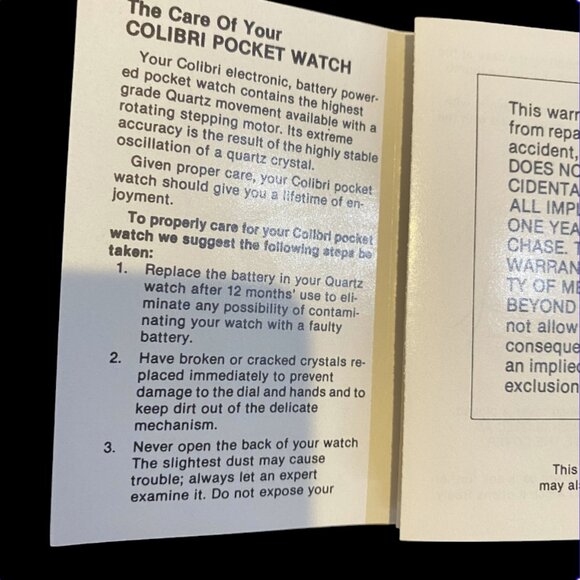 COLIBRI -- Swiss Quartz Pocket Watch/PenKnife, NOT WORKING, Wood Box, Never Used - Picture 14 of 16